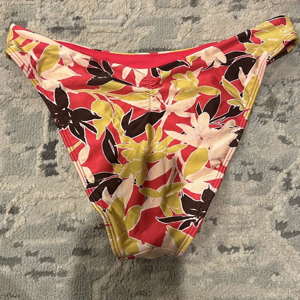 Floral Underwire Bikini Set in Pink and Yellow